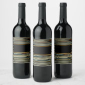 Rustieke Streep Hout Effect op Drank Label Set Wijn Etiket (Flessen)