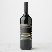 Rustieke Streep Hout Effect op Drank Label Set Wijn Etiket (Voorkant)
