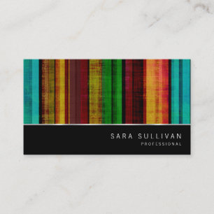 Rustieke strepen patroon professionele visitekaart visitekaartje
