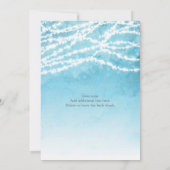 Rustieke String Lights Blauwe bruiloft uitnodiging (Achterkant)