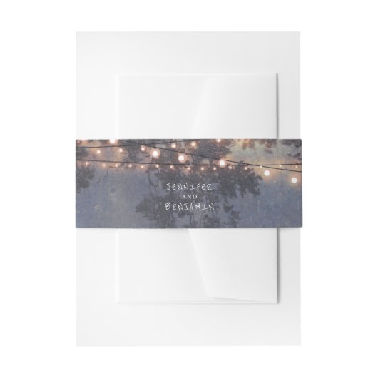 Rustieke String Lights Boomtakken Uitnodigingen Wikkel (Voorkant Voorbeeld)