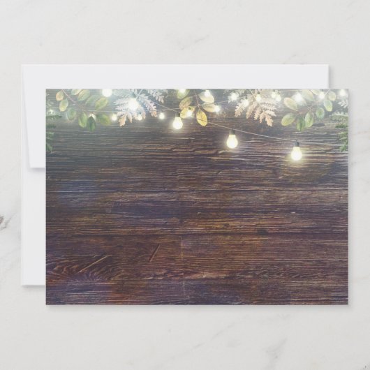 Rustieke String Lights en eiken vat verjaardagsfee Kaart (Achterkant)