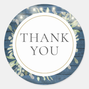 Rustieke String Lights Groen Vrijgezellenfeest Fav Ronde Sticker