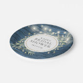 Rustieke String Lights groen Vrijgezellenfeest Papieren Bordje (Gekanteld)