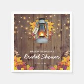 Rustieke String Lights Herfstbladeren Vrijgezellen Servet (Voorkant)