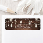 Rustieke String Lights Mason Jars Lace Country Gla Etiket (Insitu)