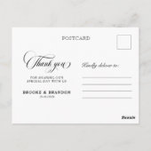 Rustieke String Lights Trouwfoto Dank u Briefkaart (Achterkant)