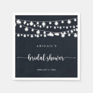 Rustieke String Lights Vrijgezellenfeest servetten