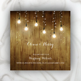 Rustieke String of Lights Bruiloft Details Kaart
