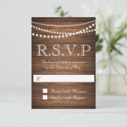 Rustieke String of Lights RSVP 3.5" x 5" (Staand voorkant)