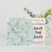 Rustieke Succulent Opslagdatum Save The Date (Staand voorkant)