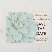 Rustieke Succulent Save the Date (Voorkant / Achterkant)