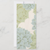 Rustieke Succulente Bruiloftsreceptie Menu Kaart (Achterkant)