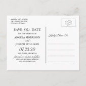 Rustieke Succulente Cactus Bloemige Save the Date Aankondigingskaart (Achterkant)