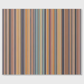 Rustieke Sunset Stripes Gift Wrap – Warm Midcentur Cadeaupapier (Vlak)