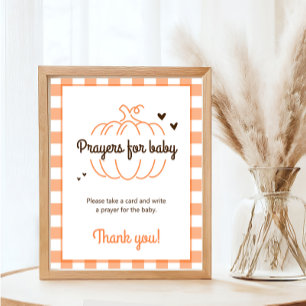 Rustieke Sweet Pumpkin Baby shower Prayers voor Ba Poster