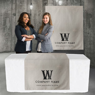Rustieke tafelbanner met beige linnen look wandkleed