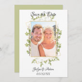 Rustieke tak groene trouw uitnodiging (Voorkant / Achterkant)