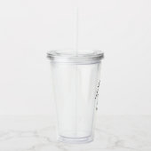 Rustieke tak Mrs Monogram bruidscadeau Acryl Drinkbeker (Rechts)