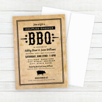 Rustieke Tan BBQ Bruiloft Koppels Douche