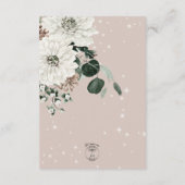 Rustieke Tan Pine Winter Sparkle Details Bruiloft Informatiekaartje (Achterkant)