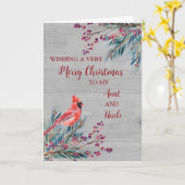 Rustieke tante en oom kerst kaart (Gele Bloem)