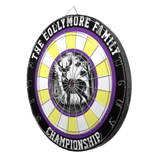 Rustieke Target Herten Forest Art Dartbord (Voorkant Rechts)