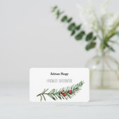 Rustieke taxusboom tak visitekaartje (Staand voorkant)