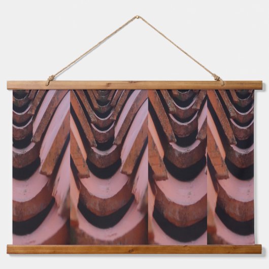 Rustieke Tegels met een uniek perspectief Hangend Wandkleed (Voorkant)