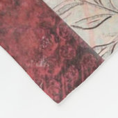 Rustieke Terracotta Abstracte Patchwork Botanische Fleece Deken (Hoek)