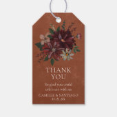 Rustieke Terracotta Bloemen Huwelijksgunst Labels Cadeaulabel (Voorkant)