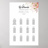 Rustieke Terracotta Blush Bloemen Waterverf Kunst Poster (Voorkant)