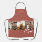 Rustieke Terracotta Drie Foto Koken Schort (Voorkant)