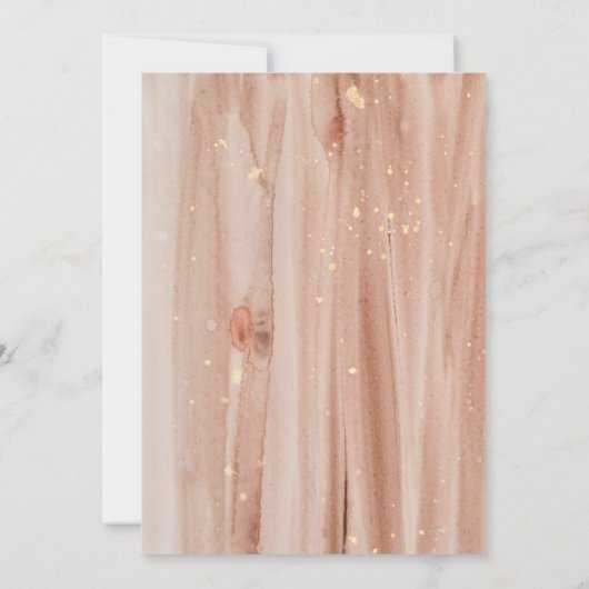 Rustieke Terracotta Gold Waterverf & Script bruilo Kaart (Achterkant)