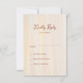 Rustieke Terracotta Gouden Waterverf Monogram Brui RSVP Kaartje (Voorkant)