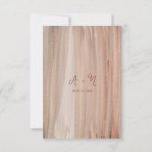 Rustieke Terracotta Gouden Waterverf Monogram Brui RSVP Kaartje (Achterkant)