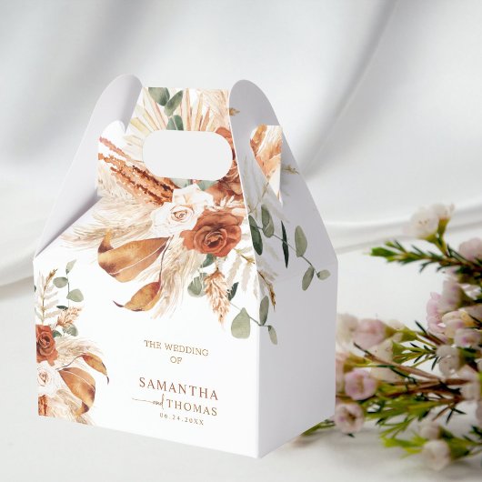 Rustieke terracotta kalligrafie Dank u Bedankdoosjes