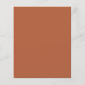 Rustieke Terracotta Script Bruiloftsontvangstkaart (Achterkant)