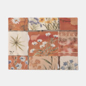 Rustieke Terracotta Wildflower Patchwork Boho Spri Deurmat (Voorkant)