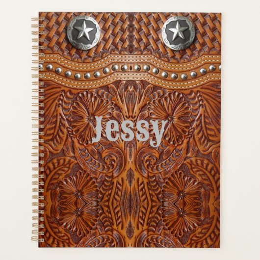 Rustieke Texas Star Cowboy Western Country Pattern Planner (Voorkant)