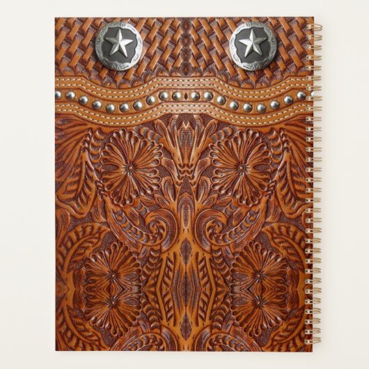 Rustieke Texas Star Cowboy Western Country Pattern Planner (Achterkant)