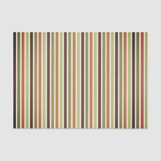 Rustieke Thanksgiving Autumn Stripe Pattern Tissuepapier (Voorkant)