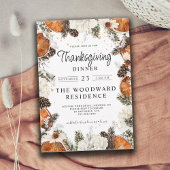 Rustieke Thanksgiving Diner Citrus Pine Kaart