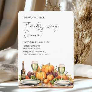 Rustieke Thanksgiving Diner herfstoogst Kaart