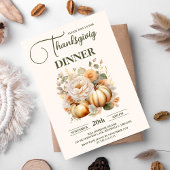Rustieke Thanksgiving Diner Pompoen Kaart