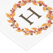 Rustieke Thanksgiving Herfst krans | Monogram Korte Tafelloper (Hoek)
