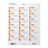 Rustieke Thanksgiving Pompoen Waterverf Herfst Etiket (Full Sheet)