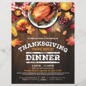 Rustieke Thanksgiving Restaurant Diner Special Flyer (Voorkant)