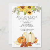 Rustieke Thanksgiving Witte Oranje Pompoen Zonnebl Kaart (Voorkant)