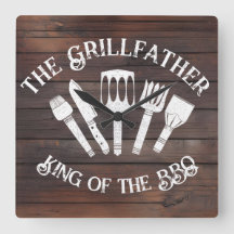 Rustieke "The Grillfather: Funny BBQ Gift